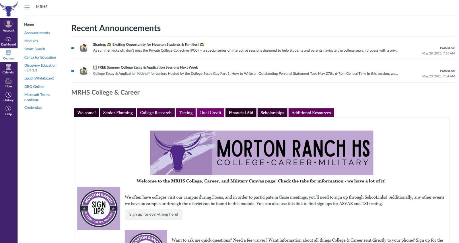 MRHS College & Career Canvas